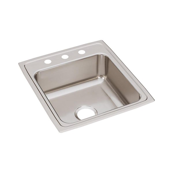 Elkay Gourmet Stainless Steel 19-1/2 X 22 X 7-5/8 Single Bowl Top Mount Sink LRQ2022OS4 - main